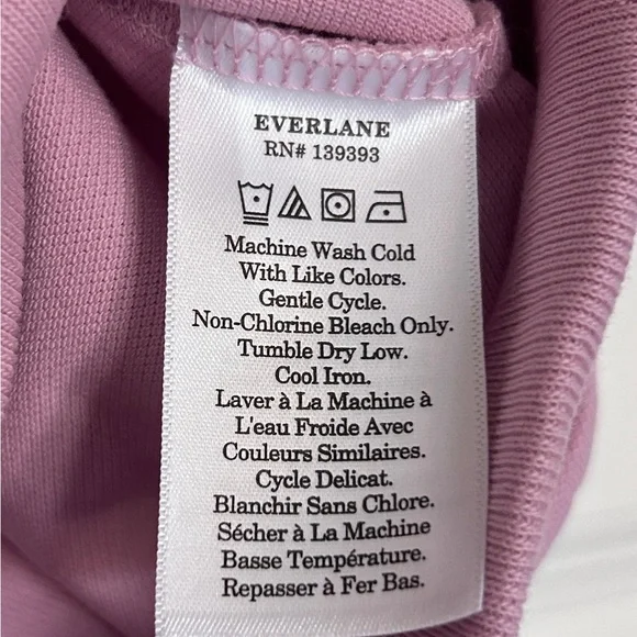 Everlane Organic Cotton Polo Top Shirt Mauve Size Small Nwt - Picture 5 of 9